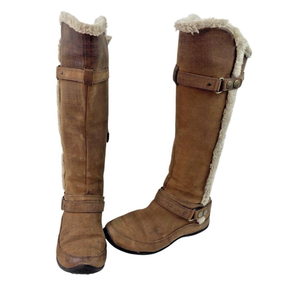 *The North Face Brianna Womens Tall Brown Boots Womens Size 6 Brown Faux Fur Zip